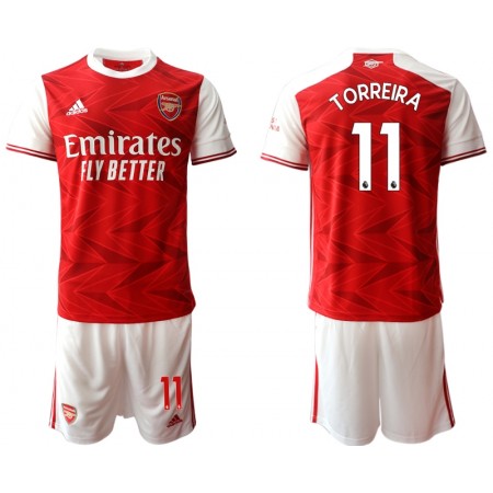 Billiga Fotbollströjor Arsenal Lucas Torreira 11 Barn Hemma tröja 2020/21 Kortärmad